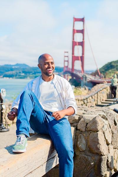 A fun afternoon out cycling in San Francisco, the mist had just cleared off the bridge.